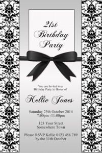 Eat, drink and stay young invitation blue