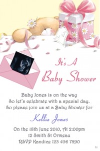teddy baby shower invitation