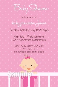 Baby girl baby shower invitation