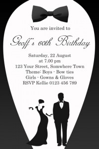 formal black and white invitation
