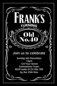 Jack Daniels Invitation