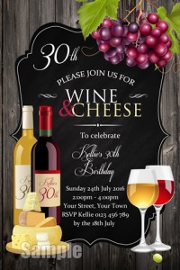 Wine and cheese invitation