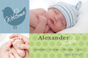 Boy Birth announcement and baby thank you