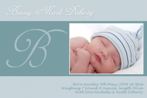 Birth announcement and Baby thank you
