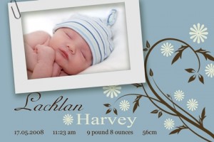 Birth announcement and baby thank you