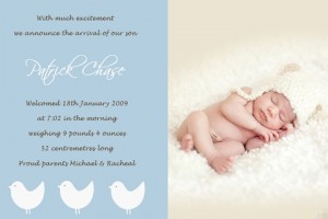 Boy Birth announcement and baby thank you