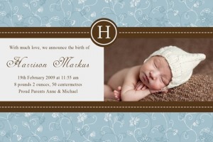 Boy Birth announcement and baby thank you