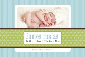 Boy Birth announcement and thank you
