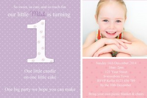 Girls first birthday invitation