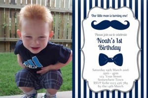 little man mustache navy birthday party invitation