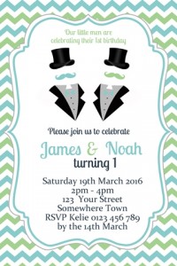 little man mustache invitation