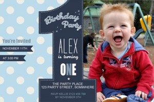 boys first birthday invitations, number one invitation, boys 1st birthday invitation
