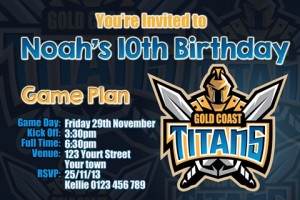 Gold Coast Titans NRL football invites