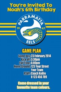 Parramatta Eels NRL invitation
