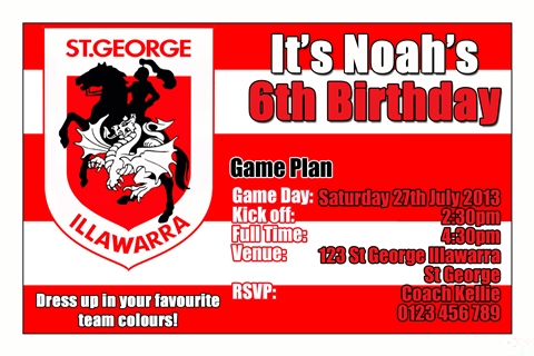 St George Dragons football NRL invite
