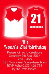 Sydney Swans AFL invitation