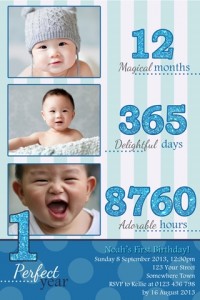 boys 1st birthday party invitation