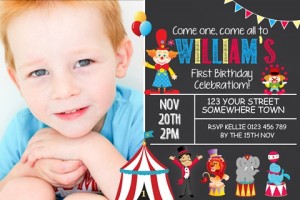 kids circus invitation
