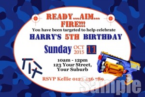 boys nerf invitation