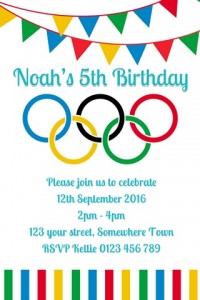 olympic games party invitation