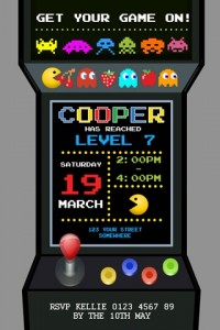 kids pacman invitation